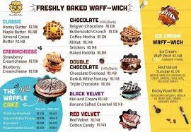 The belgian waffle co., #41 among surat vegetarian restaurants: Belgian Waffle Menu Menu For Belgian Waffle Vr Chennai Chennai
