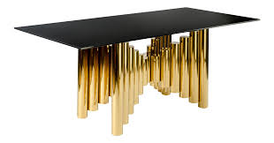 Kanika Rectangular Gold Dining Table Glass Round Dining Table Gold Dining Dining Table Gold