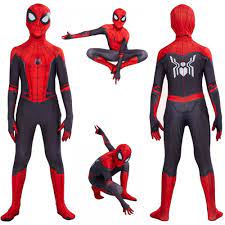 Kids Spider Man Far From Home Peter Parker Cosplay Costume Zentai Spiderman Superhero Bodysuit Suit Jumpsuits Halloween Costume Kids Spiderman Costume Spiderman Costume Halloween Costumes For Kids