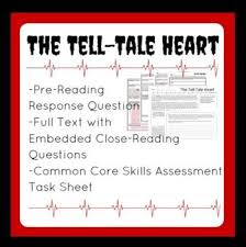 Tell Tale Heart Common Core Aligned The Tell Tale Heart Reading Response Questions Common Core Reading