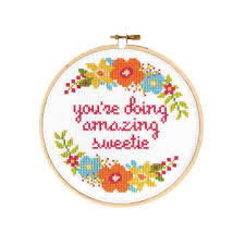 This free valentine cross stitch pattern and matching floss thread holders are a handy cute addition to your stash. Sweetie Diy Cross Stitch Kit Gather Here Online