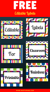 Free Printable And Editable Labels For Classroom Organization Editable Labels Free Classroom Printables Printable Label Templates