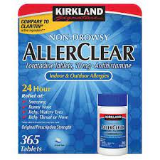 Kirkland Signature Non Drowsy Allerclear Antihistamine 10mg 365 Tablets Claritin Allergies Tablet