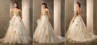 The Luxury Of Wedding Dresses With Gold Accents Gold Wedding Dress Gold Bridesmaid Dresses Cheap Wedding Dresses Online