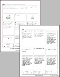 Types of word problems that 6th graders should be able to solve. Word Problem Worksheets For 1st Graders Free With No Login Mathworksheets Com