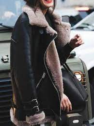 Faux Fur Lined Leather Shearling Moto Jacket Fur Leather Jacket Leather Jacket Style Leather Jacket