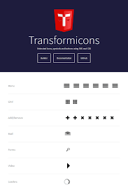 Transformicons Animated Icons Symbols And Buttons Using Svg And Css Logo Design Typography Animated Icons Icon