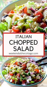 Italian Chopped Salad Weekend At The Cottage Recipe Italian Chopped Salad Recipe Italian Chopped Salad Dinner Salads