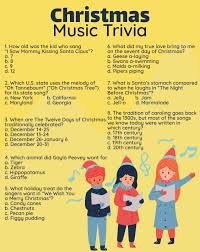 The holiday tunes are fine, but experts say listening to too much christmas music or hearing it too. 7 Best Printable Christmas Song Trivia Printablee Com