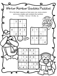 This puzzle features words that only go forward and down to reduce difficulty. Free Winter Math Activities No Prep Sudoku Puzzle Math Worksheets Winter Math Activities Sudoku Winter Math