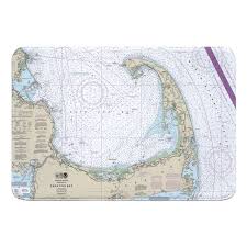 Nautical Chart Cape Cod Ma Bath Rug