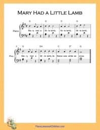 The physical movement helps them to grasp how the notes actually step up and down. Mary Had A Little Lamb Easy G Major Nursery Rhyme Free Piano Sheet Music Pdf