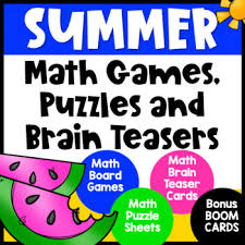 Maybe you would like to learn more about one of these? Summer Math Packet Games Worksheet Puzzles Brain Teasers Bonus Boom Cards