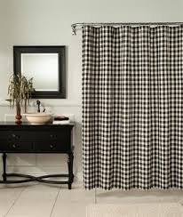 Black And White Shower Curtain Farmhouse Classic Check Buffalo Check Pattern In Midnight Black 100 Polyester Machine Washable In 2020 White Shower Curtain Designer Shower Curtains Fabric Shower Curtains