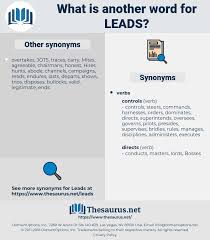 Synonyms For Leads Thesaurus Net