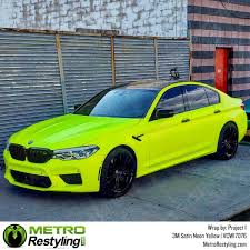 Black And Yellow Car Paint Neon Yellow Car Wrap 3m Neon Yellow Vinyl Metro Restyling Yellow Car Neon Car Neon Yellow