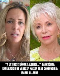 😮 “A las dos señoras Allende...”: la insólita explicación de Vanessa  Kaiser tras confundir a Isabel Allende