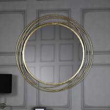 Large round gold bathroom mirror. Extra Large Round Antique Gold Mirror 92cm X 92cm