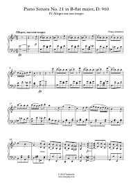 I don't need anything exact. Piano Sheet Music Piano Sonata No 21 In B Flat Major D 960 Iv Allegro Ma Non Troppo Schubert