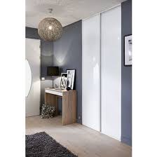 Porte De Placard Coulissante Glisseo Decor Verre Laque Blanc Porte Placard Coulissante Porte Placard Placard Coulissant