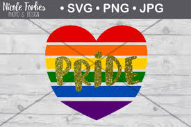 Gay Pride Rainbow Heart Svg Cut File Graphic By Nicole Forbes Designs Creative Fabrica
