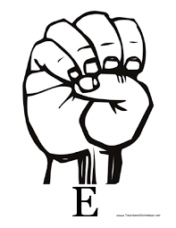 Black And White Free Printable Sign Language Alphabet Sign Language With E Sign Language Sign Language Letters Learn Sign Language
