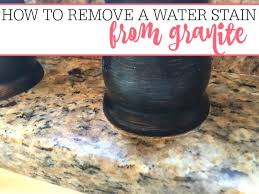 When water is allowed to stand on your granite surface, it evaporates, leaving these hard deposits behind. How To Remove A Water Stain On Granite Frugally Blonde