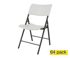 Lifetime Chairs 80262 Almond Plastic Chairs 64 Pack Folding Chair White Folding Chairs White Granite