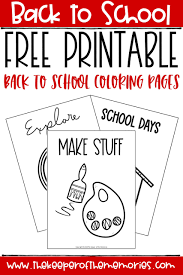 Download these free back to school coloring pages for a fun morning entry activity for your students when they return to school. Free Printable Back To School Coloring Pages The Keeper Of The Memories