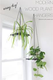 You could see the top how to hang plants from ceiling of 2020 above. Modern Wood Plant Hangers 1