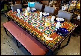 Pin By Kasia On Mosaics Mosaic Patio Table Rustic Dining Table Set Tile Tables