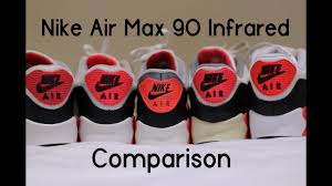 Comparison Nike Air Max 90 Infrared 05 10 12 2015 Youtube
