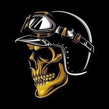 Skull Rider Skull Motorcycle Helmet Png And Vector With Transparent Background For Free Download Skull Skull Icon Black Background Design