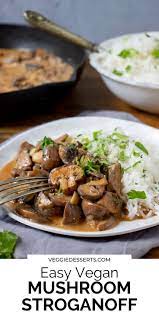 Mushroom Stroganoff Recipe In 2020 Veggie Recipes Healthy Vegetarian Mushroom Recipes Dinner Recipes Easy Quick