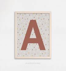Shop anthropologie's wall art for kids rooms and give your baby adorable and quirky wall art to look at. Letter Print Kids Wall Art Kids Initial Print Personalised Etsy In 2020 Art Wall Kids Nursery Personalized Wall Art Initial Prints