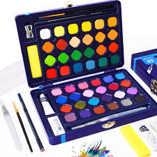 Discover unique stationery at jetpens! Amazon Com Watercolor Paint Set 48 Solid Kids Watercolors Paints Half Pans With Watercolor Brush Pen 8 Extra Bonuses Travel Watercolor Kit Portable Watercolors For Artists Students Kids Home Improvement