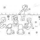 Dibujos juegos tradicionales para colorear imagui dibujos con. Carrera De Cucharas Dibujo Para Colorear E Imprimir
