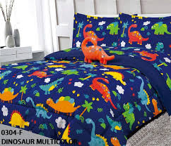 Twin size bedding set only include 1 pc pillow case. Kids Bedding Set Multicolor Dinosaur Twin Sheet Dinosaur Blue Design 3 Piece Twin Sheet Set Flat Fitted Pillow Case Jenin Toys Games Sheet Pillowcase Sets