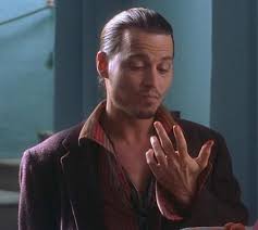 Roux In Chocolat Don T Like The Movie But Johnny Depp Was Fine With Slick Back Hair When He Was Younger He Was Something Pinned Johnny Depp Johnny Actors