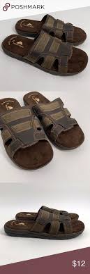 Ozark Trail Mens 12 Memory Foam Brown Slide Sandal Slide Sandals Sandals Trail Shoes