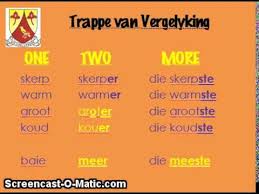 Eps Gr4 Revision Afrikaans Trappe Van Vergelyking Youtube