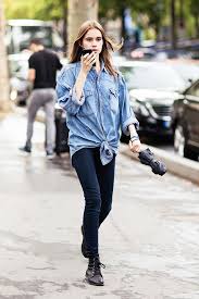 11 Awesome Outfits To Wear With Lace Up Boots Denim Street Style High Fashion Street Style Denim Women