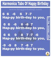 Harmonica Tabs Of Happy Birthday Party Song Harmonicas Happy Birthday Parties Happy Birthday Song