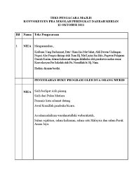 Teks ucapan ketua pengawas hari graduasi. Teks Konvo Pra Sk 2011 Edited