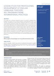 Terlahir dua impian takkan pernah tumpah hari demi hari mengejar impian untuk jadi realiti. Pdf Lesson Study For Professional Development Of English Language Teachers Key Takeaways From International Practices