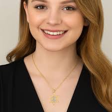 Moonstone Star of David Pendant