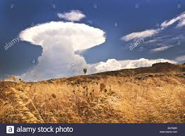 Pyrocumulus nuclear-like mushroom cloud, Delos, Greece Stock Photo - Alamy