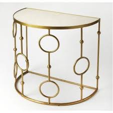 White Marble Mid Century Half Circle Accent Table Console Table Marble Console Table Round Side Table