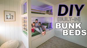 Repeat for the other holes. Diy Twin Built In Bunk Bed For Kids Youtube