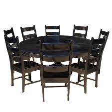 As you browse our site, you'll find round dining tables, rectangular dining tables, pedestal dining tables and more, in traditional, transitional, modern, and midcentury styles. Nottingham Rustic Solid Wood Black Round Dining Room Table Set